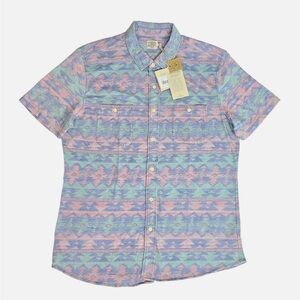 Faherty x Doug Good 🌵 Feather Southwestern Short Sleeve Button Shirt